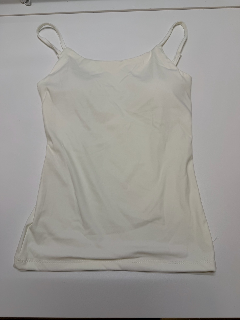 Women’s Cream Adjustable Strap Cami Tank Top
